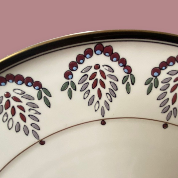 Vintage Christopher Stuart Royal Black 13” Bone China Platter Design M. Paradise - Picture 6 of 11